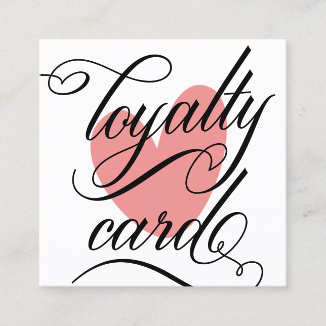 Elegant Typography  Loyalty Card (Front)