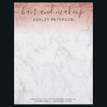 elegant typography marble rose foil glitter ombre letterhead<br><div class="desc">elegant typography white marble rose gold foil metallic ombre letterhead</div>