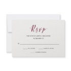 Elegant Typography | Marsala Wedding RSVP | Zazzle