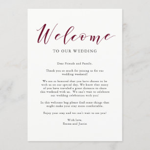Wedding Welcome Bag Note SHR111  Invitation Templates ~ Creative Market