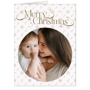 Elegant Typography Merry Christmas Photo Card