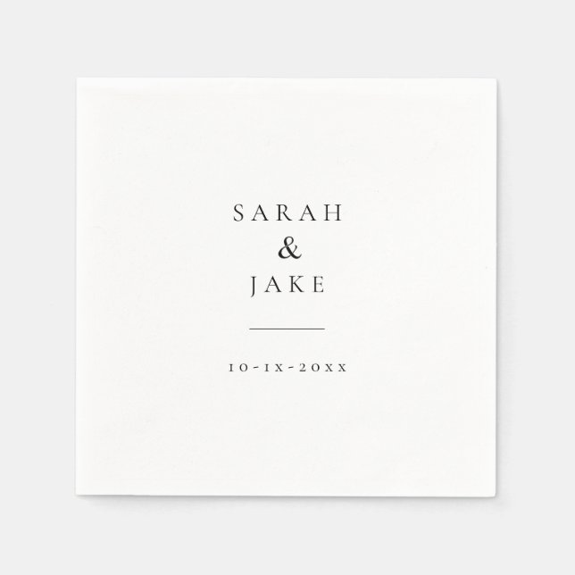 Elegant Typography: Modern chic wedding CLASSIC Napkins (Front)