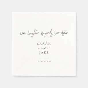 Elegant Typography: Modern"Love wedding napkins