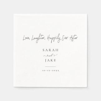 Elegant Typography: Modern"Love wedding napkins