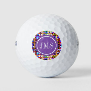 Elegant Typography Modern Monogram Golf Balls