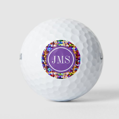 Elegant Typography Modern Monogram Golf Balls
