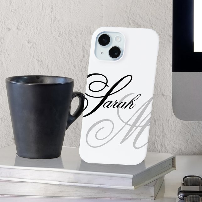Elegant Typography Monogram Case-Mate iPhone Case (Creator Uploaded)