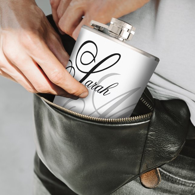 Elegant Typography Monogram Flask (Creator Uploaded)