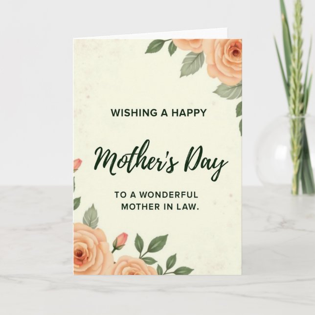 Elegant Typography Mothers Day Card (Front)