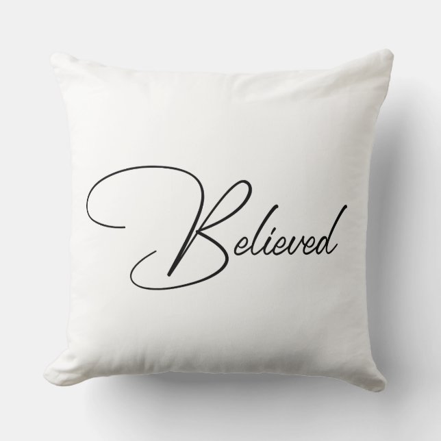  Elegant typography motivational quote  Throw Pillow (Front)