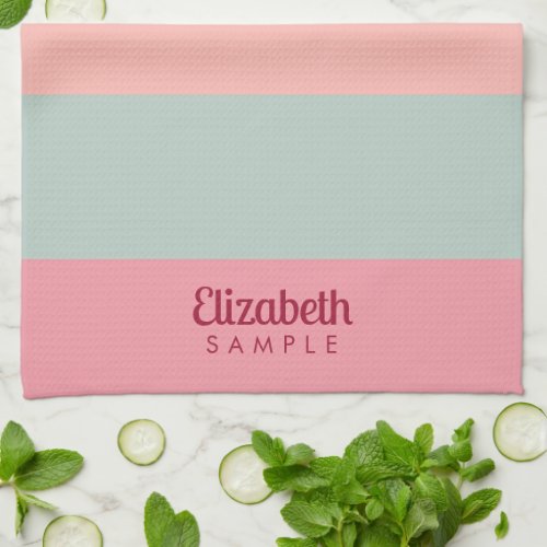 Elegant Typography Name Best Striped Template Kitchen Towel