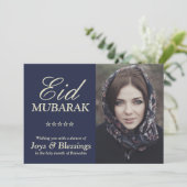 Elegant Typography Personalized Eid Mubarak Photo (Standing Front)