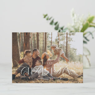 Elegant Typography Photo Christmas Card