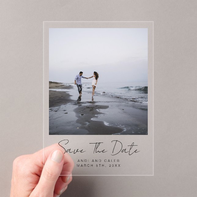 Elegant Typography Photo Wedding Save The Date (Insitu (Handheld))