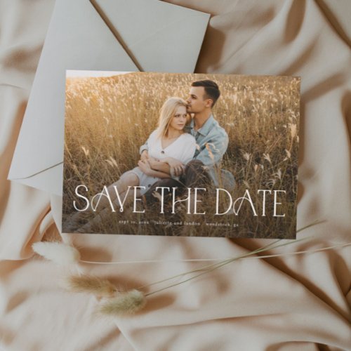 Elegant Typography Photo Wedding Save The Date