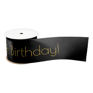 Elegant Typography Pop Fizz Clink Birthday Satin Ribbon