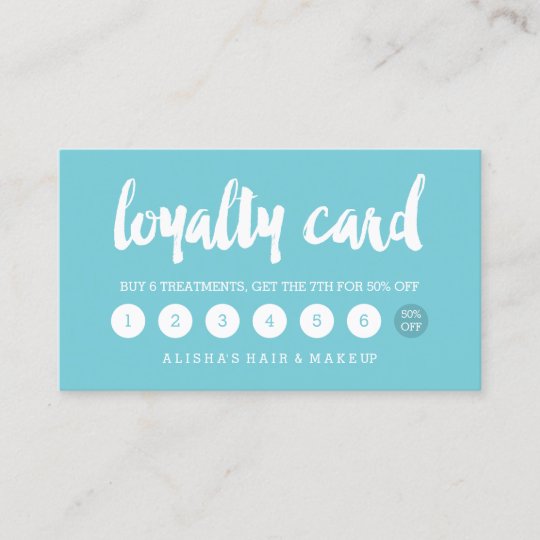 elegant typography robbin egg blue loyalty card | Zazzle.com