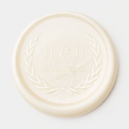 Elegant Typography Style Couple Initials Wax Seal Sticker