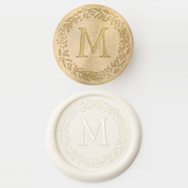 Elegant Typography Style Family Name Monogram Wax Seal Stamp (Stamped)
