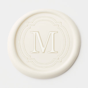 Elegant Typography Style Family Name Monogram Wax Seal Sticker