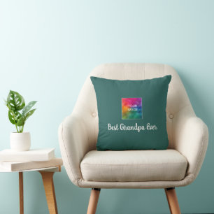 Elegant Typography Template Best Grandpa Ever Throw Pillow