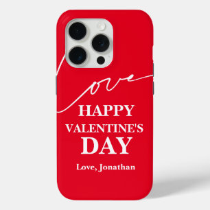 Elegant Typography Valentines day couple  iPhone 15 Pro Case