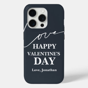 Elegant Typography Valentines day couple iPhone 15 Pro Case