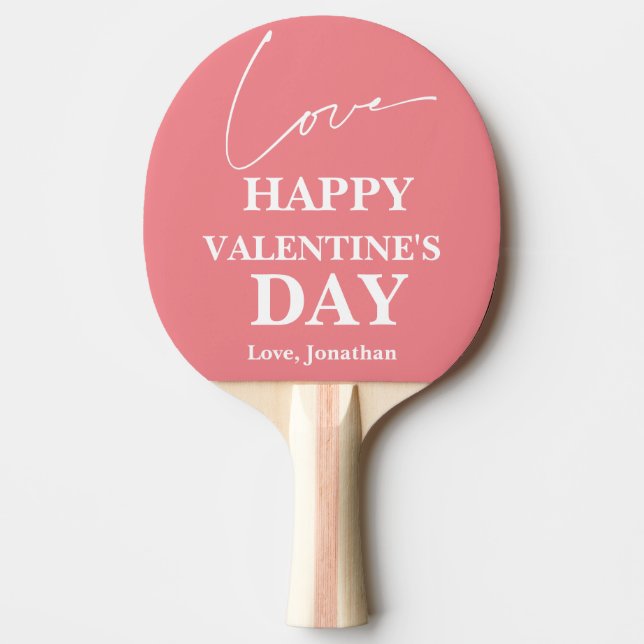 Elegant Typography Valentines day couple Ping Pong Paddle (Front)