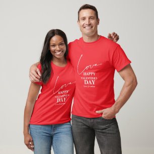 Elegant Typography Valentines day couple T-Shirt