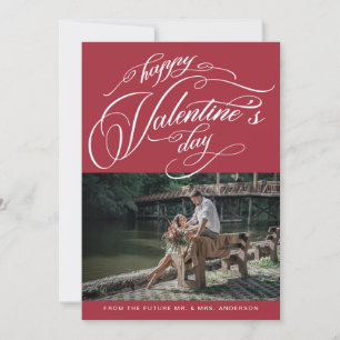 Elegant Typography Valentine's Day Wedding Photo Save The Date
