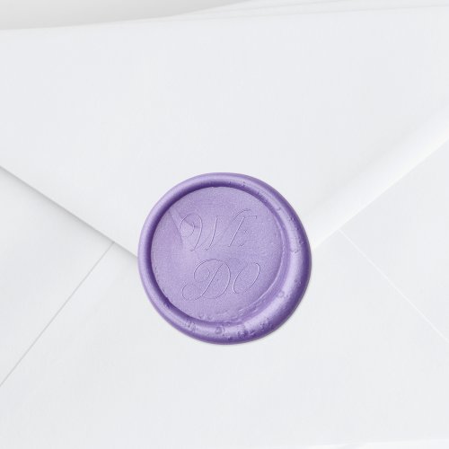 Elegant Typography We Do Wedding Wax Seal Sticker