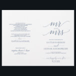 Elegant Typography Wedding Programs Dusty Blue -SP<br><div class="desc">Elegant, Romantic Calligraphy Wedding Programs (Dusty Blue) - Happily Ever After (Special Request): Your guests will love being able to follow along with your wedding order of service with this romantic calligraphy / typography wedding ceremony program in dusty blue. These will come unfolded (with no crease). The design color is...</div>