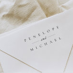 Elegant Typography Wedding Rubber Stamp<br><div class="desc">Elegant wedding monogram rubber stamp featuring chic typography of the couple's names.</div>