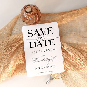 Elegant Typography Wedding Save the Date Invitation
