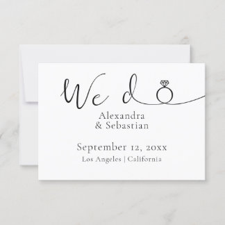 Elegant Typography Wedding We Do Save The Date