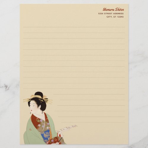 Elegant Uemura Shōen Japanese woman Stationery