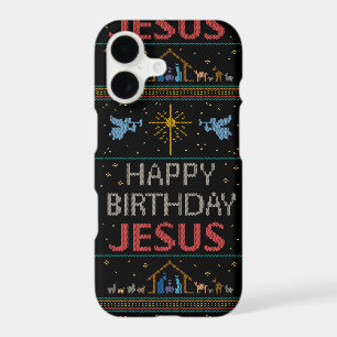 Elegant Ugly Christmas Sweater Christian Jesus God iPhone 17 Case