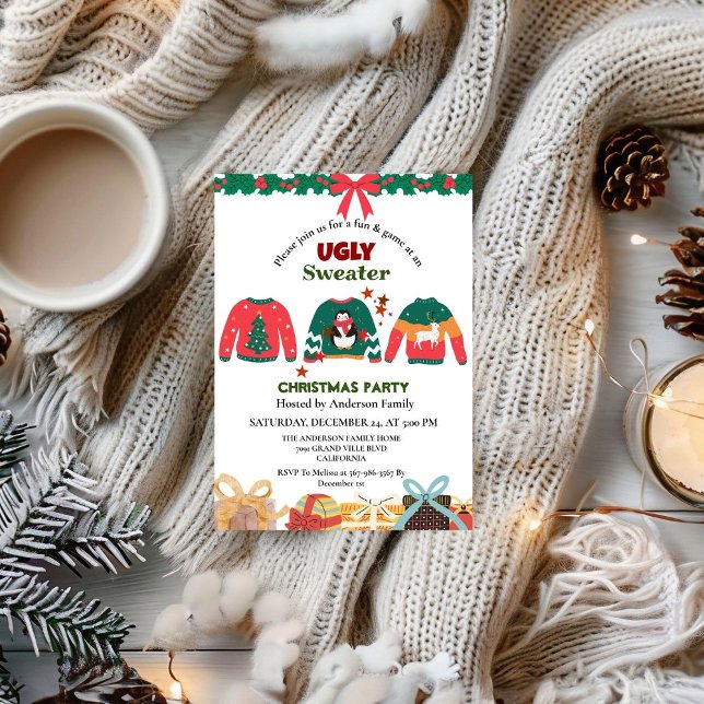 ELegant Ugly Sweater christmas party  Invitation (Creator Uploaded)