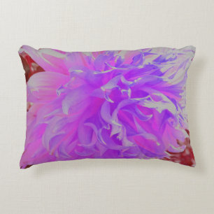 Elegant Ultra-Violet Decorative Dahlia Flower Accent Pillow