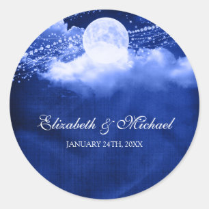 Elegant Under the Moonlight Wedding Favor Label