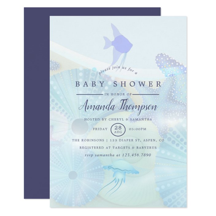 ocean themed baby shower invitations