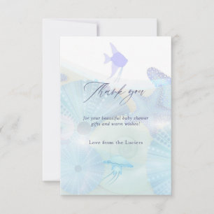 Elegant Under the Sea Ocean themed Boy Baby Shower Thank You Card