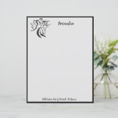 Elegant Unicorn Portrait Sketch Black & Gray (Standing Front)