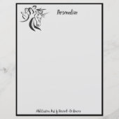 Elegant Unicorn Portrait Sketch Black & Gray (Front)