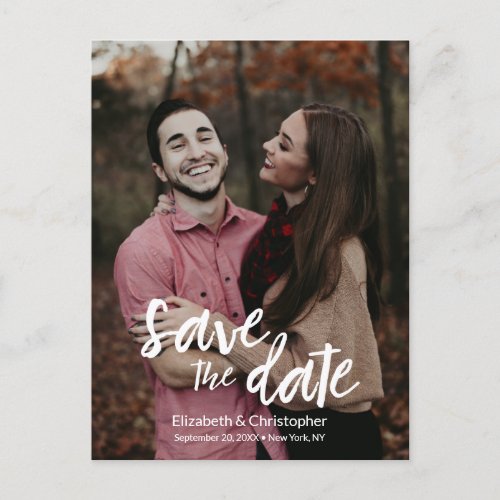 Elegant Union Personalized Modern Save the Date  Announcement Postcard