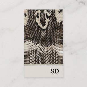 Elegant Unique Cobra Snake Skin Print Design Business Card