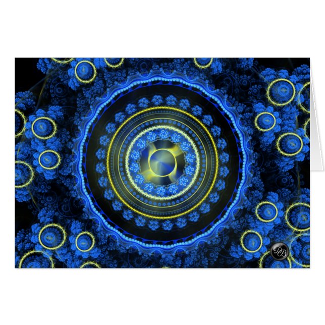 Elegant Unique Fine Art Thank You Greeting Card (Front Horizontal)