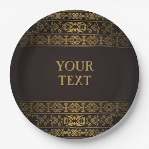 Elegant Unique Golden Party Plate