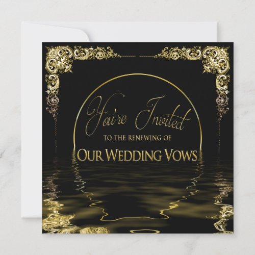 Elegant  Unique Renewing Wedding Vows Invitation