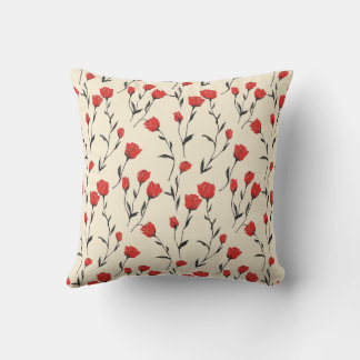 Elegant Unique Stylish Romantic Floral Chic Throw Pillow